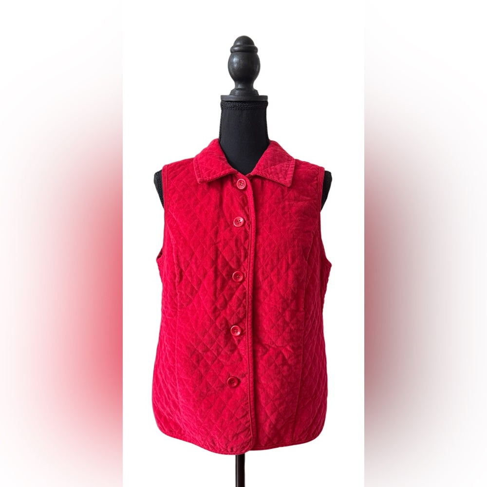 Basic Editions: Red Quilted Vest